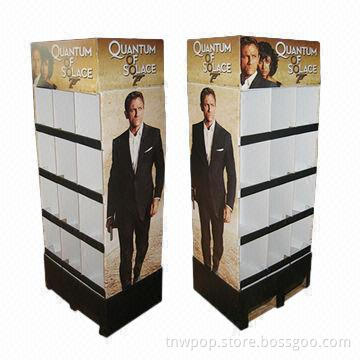 Cardboard Display Stands, Double Faces Can Show Different Products, Pre-fill Items